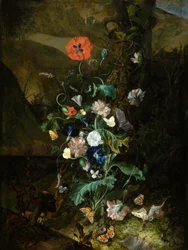 Arrangement de fleurs près d