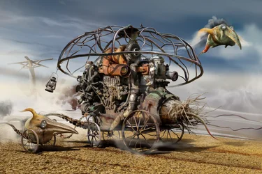 Caravane steampunk du désert