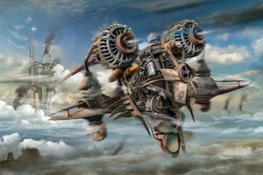 Machine volante steampunk