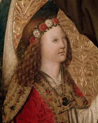 Un ange, détail du retable de Saint Bernardin de Sienne