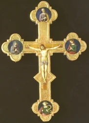 Croix processionnelle avec saints franciscains (recto)