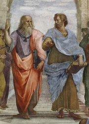Aristote et Platon (détail de l
