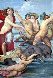 Galatée (détail) des tritons et dauphins