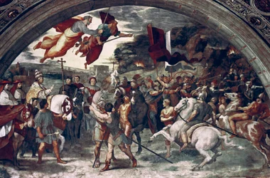 Pape Léon I, repoussant Attila, (détail), 1511-1514