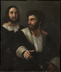 Autoportrait avec un ami, double portrait, 1519