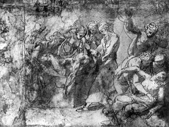 Étude pour une Mise au Tombeau, attribuée à Raphaël, 1913