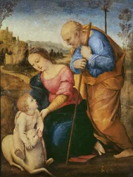 La Sainte Famille avec un agneau