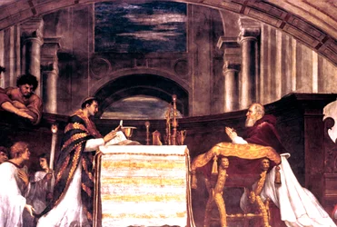 La messe de Bolsena (détail), 1512
