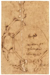 Plan de Santa Maria degli Angeli, Florence (plume et encre brune, sur papier calque huilé)