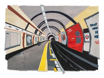 Mind the Gap, 2023 (acrylique et collage sur papier)