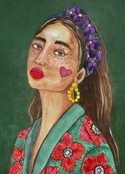 Une fille avec un bandeau