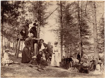 Groupe en pique-nique, Mashobra