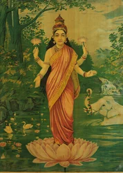 Lakshmi, par Raja Ravi Varma et Ravi Varma Press, années 1930