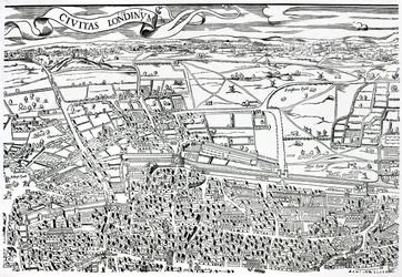 Détail de Londres au nord de la ville de Civitas Londinium