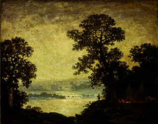 Clair de lune, campement indien