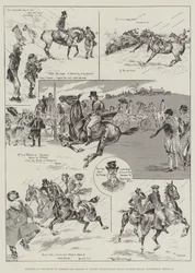 Esquisses à la Chambre des communes et courses point-à-point de la brigade des gardes, domaine de Bourton, Buckingham, 26 mars