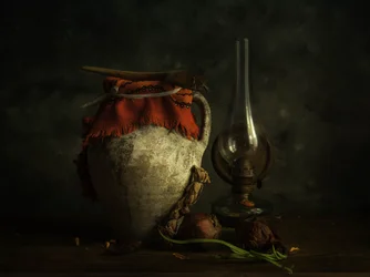Nature morte rustique de cuisine
