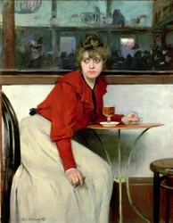 Fille dans un bar