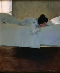 Paresse - Peinture de Ramon Casas (1866-1932) - c. 1898