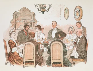Scène de repas.