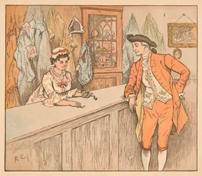 Client dans un prêteur sur gages, vers 1885, 1934