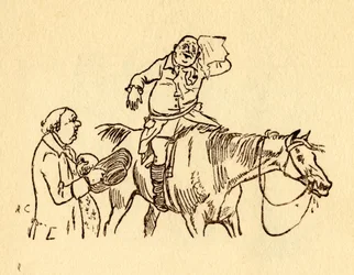 John Gilpin essuie son front en sueur avec un mouchoir, 1878, vers 1918