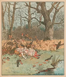 Les enfants dans les bois, vers 1878