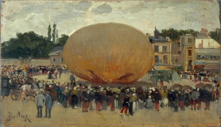 Enlèvement en ballon, vers 1880