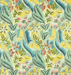 Fleurs et feuilles (gouache sur papier)