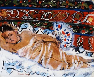 Hindou avec un ventilateur