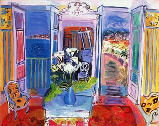 Intérieur avec fenêtres ouvertes