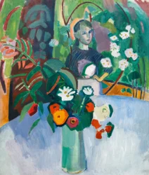 Jeanne dans les fleurs