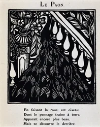 Le paon - dans « Le Bestiaire ou cortège d