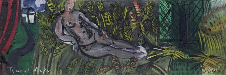 Nymphe couchée dans le blé (huile sur toile)