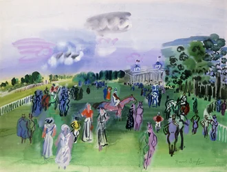 Hippodrome de Chantilly (gouache et aquarelle)