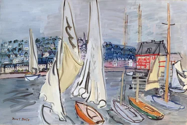Voiliers dans le port de Deauville