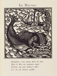 Le dauphin, illustration tirée du Bestiaire ou du Cortège d