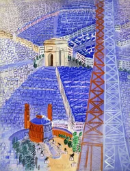 The Eiffel Tower Project for the Beauvais Tapestry; La Tour Eiffel, Projet pour la Tapisserie de Beauvais, c. 1929-1930 (gouache on paper)