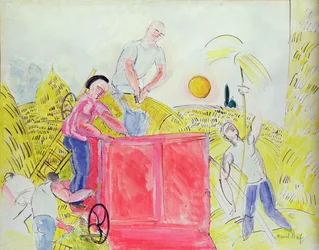 Les moissonneurs (gouache sur papier)