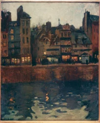 Le port du Havre au crépuscule