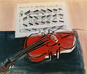 Le violon rouge, vers 1948 (huile sur toile)