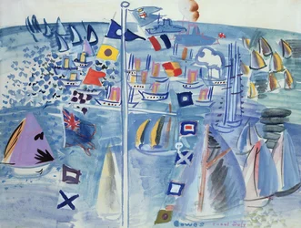 The Regatta at Cowes (aquarelle sur papier)