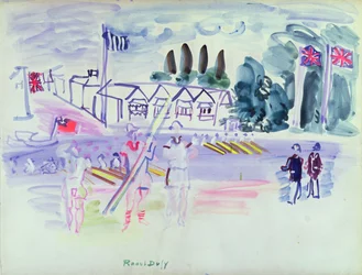The Regatta at Henley (aquarelle sur papier)