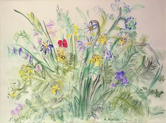 Fleurs sauvages (aquarelle sur papier)