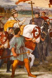 Rencontre entre Saint Léon le Grand et Attila