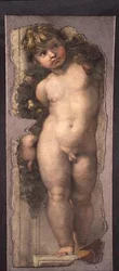 Putto avec feston