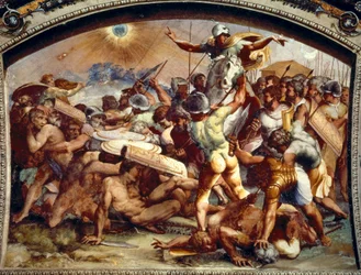 Josué obscurcissant le soleil, fresque dans la Loggia, Vatican, vers 1518-1519