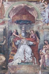 Le pape Urbain Ier entre Iustitia et Caritas