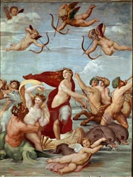 Le Triomphe de Galatée Fresque par Raphaël (Raffaello Sanzio 1483-1520). 1511 (fresque)