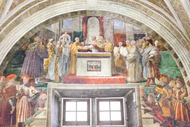 Le serment de Léon III, salle du feu dans le borgo